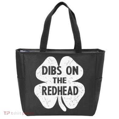 Irish St Patricks Day Shamrock Dibs On The Redhead Tote Bag