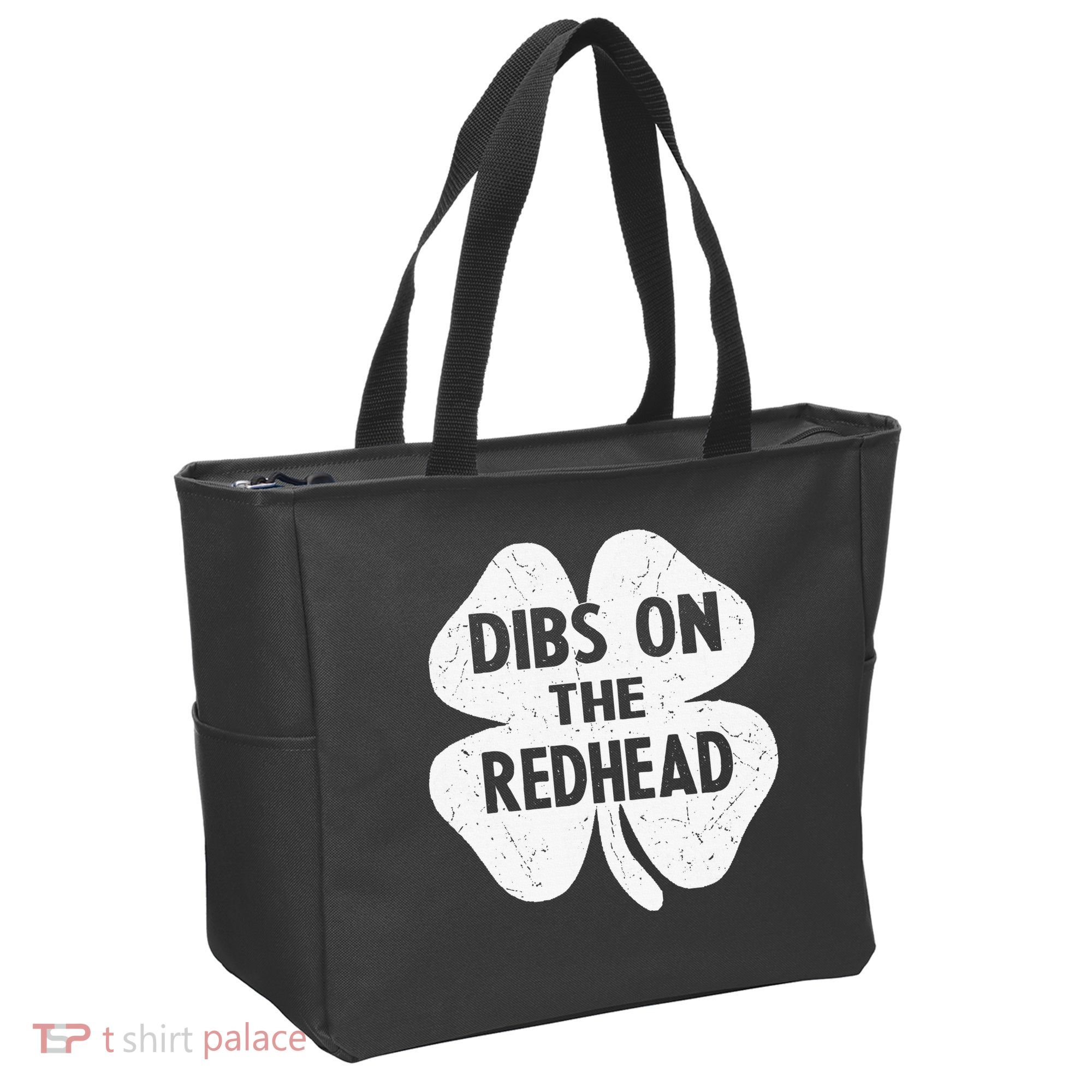 Irish St Patricks Day Shamrock Dibs On The Redhead Tote Bag