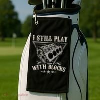 I Still Play With Blocks Car Mechanic Motor Engine Golf Towel thumb 2