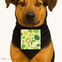 Ireland St Patrick's Day Celebration USA-Made Doggie Bandana thumb 1