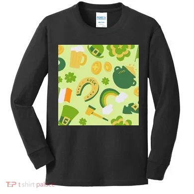 Ireland St Patrick's Day Celebration Kids Long Sleeve Shirt