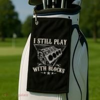 I Still Play With Blocks Car Mechanic Motor Engine Golf Towel thumb 2
