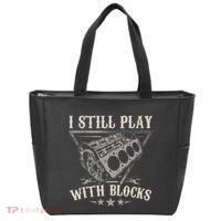 I Still Play With Blocks Car Mechanic Motor Engine Tote Bag thumb 0
