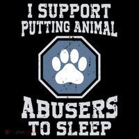 I Support Putting Animal Abusers To Sleep Backpack thumb 2
