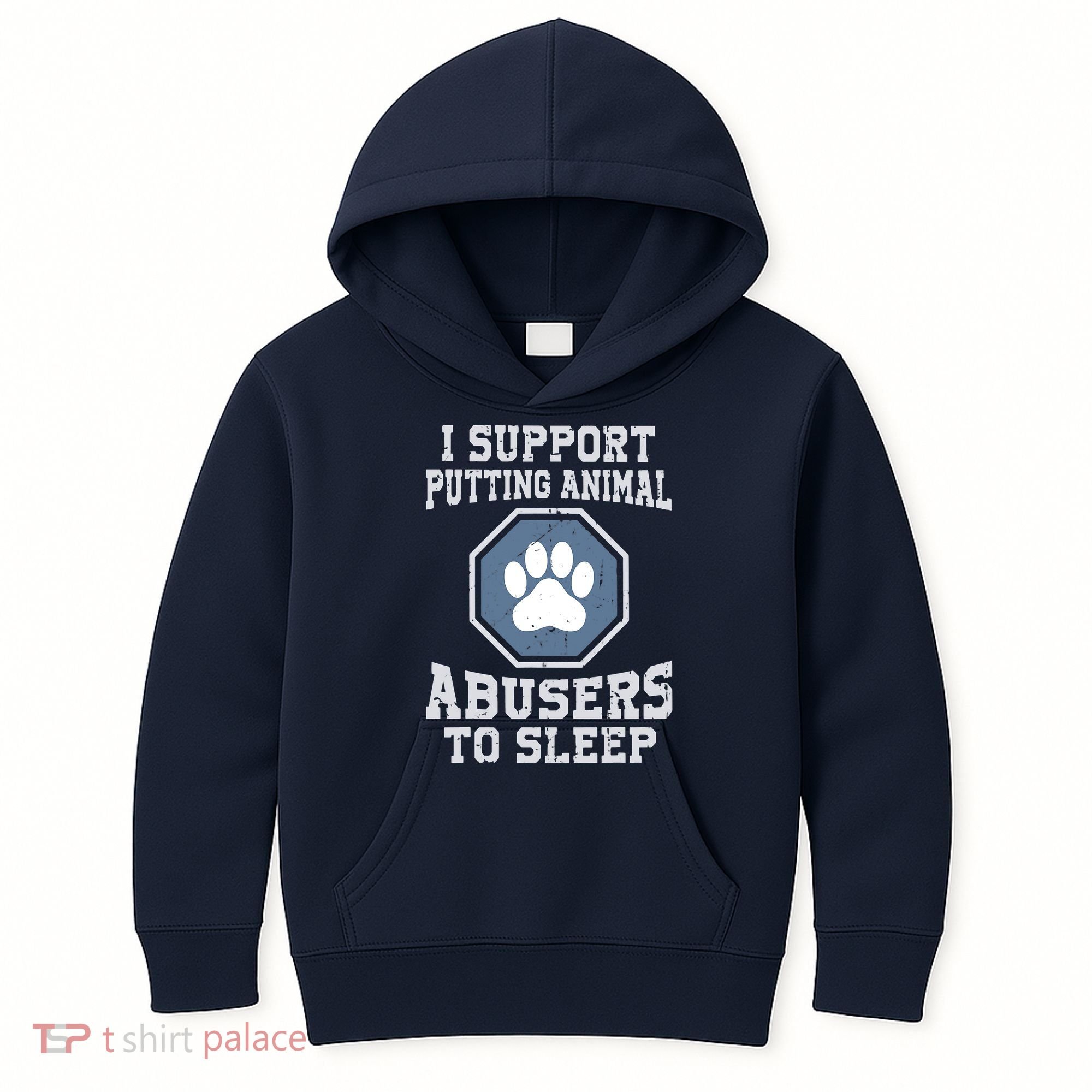 I Support Putting Animal Abusers To Sleep Kids Hoodie