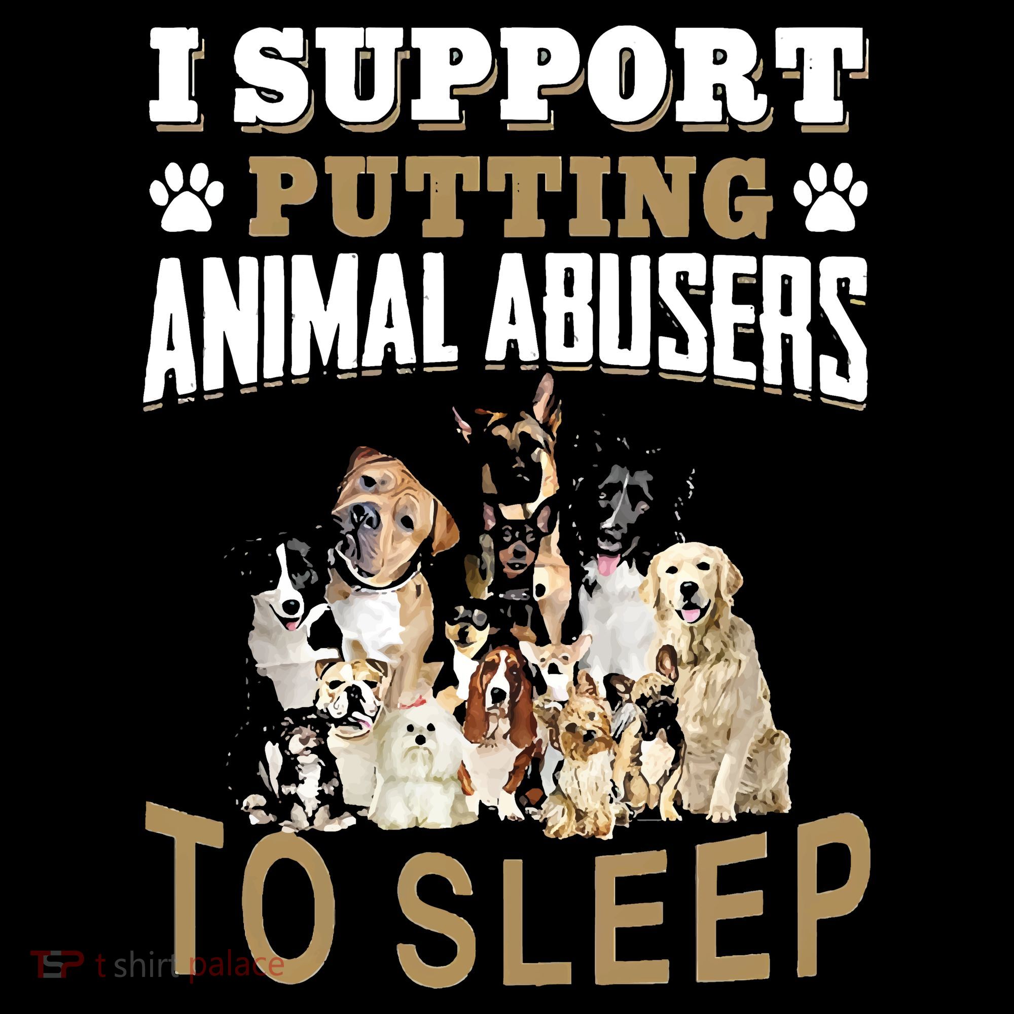 I Support Putting Animal Abusers To Sleep USA-Made Doggie Bandana