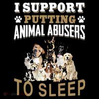 I Support Putting Animal Abusers To Sleep Coaster thumb 2