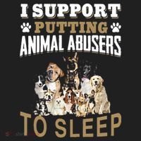 I Support Putting Animal Abusers To Sleep Crop Fleece Hoodie thumb 2