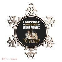I Support Putting Animal Abusers To Sleep Ornament thumb 0