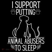 I Support Putting Animal Abusers To Sleep Dog Cat Lover Kids Sweatshirt thumb 2