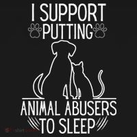 I Support Putting Animal Abusers To Sleep Dog Cat Lover Kids Long Sleeve Shirt thumb 2