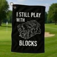 I Still Play With Blocks Golf Towel thumb 1