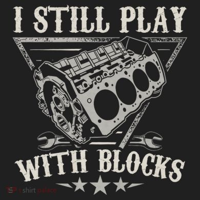 I Still Play With Blocks Car Mechanic Motor Engine Ladies Heavyweight Boxy Pullover Hoodie