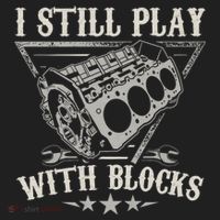 I Still Play With Blocks Car Mechanic Motor Engine Golf Towel thumb 3