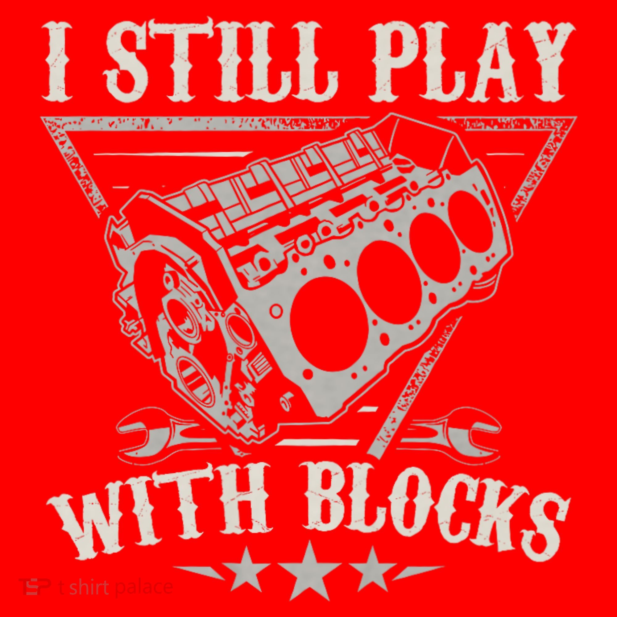 I Still Play With Blocks Car Mechanic Motor Engine Santa Hat