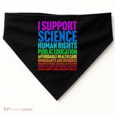 I Support Progressive Liberal Democratic Causes USA-Made Doggie Bandana