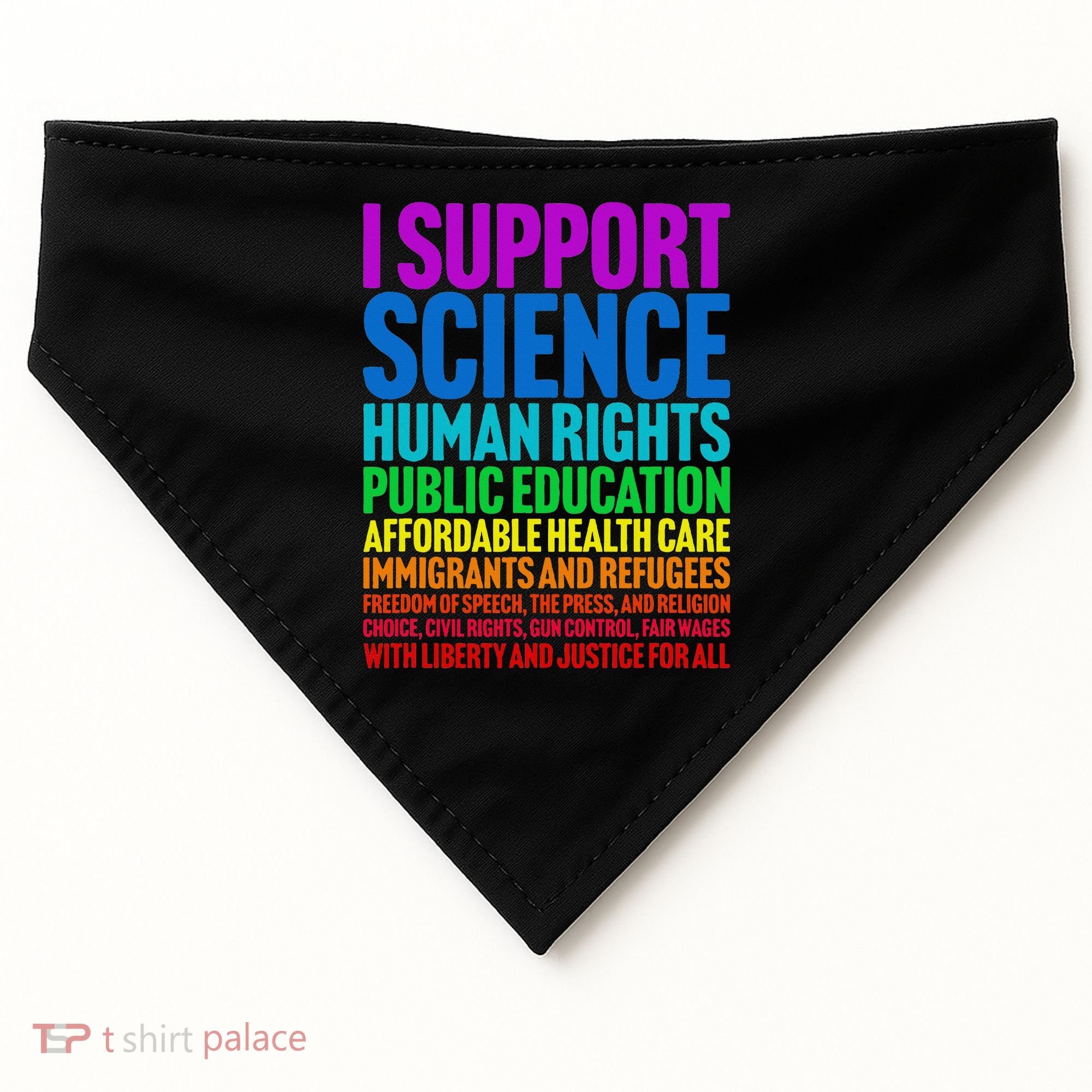 I Support Progressive Liberal Democratic Causes USA-Made Doggie Bandana
