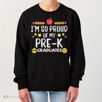 Im So Proud Of My Pre-K Graduates groovy Teacher Women's Sweatshirt thumb 0