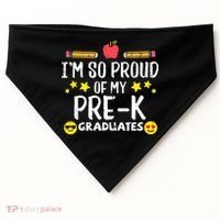 Im So Proud Of My Pre-K Graduates groovy Teacher USA-Made Doggie Bandana thumb 0