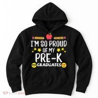 Im So Proud Of My Pre-K Graduates groovy Teacher Hoodie thumb 0