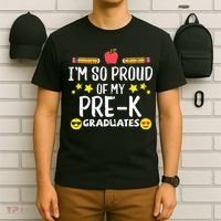 Im So Proud Of My Pre-K Graduates groovy Teacher T-Shirt thumb 6
