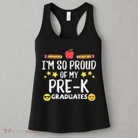 Im So Proud Of My Pre-K Graduates groovy Teacher Women's Tank Top thumb 3