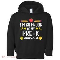 Im So Proud Of My Pre-K Graduates groovy Teacher Toddler Hoodie thumb 0