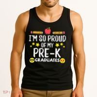 Im So Proud Of My Pre-K Graduates groovy Teacher Tank Top thumb 3