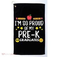 Im So Proud Of My Pre-K Graduates groovy Teacher Golf Towel thumb 0