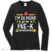 Im So Proud Of My Pre-K Graduates groovy Teacher Women's Long Sleeve Shirt thumb 0