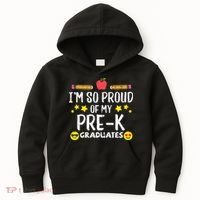 Im So Proud Of My Pre-K Graduates groovy Teacher Kids Hoodie thumb 0