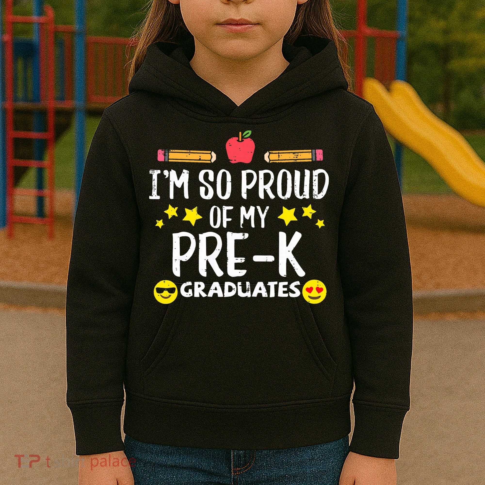 Im So Proud Of My Pre-K Graduates groovy Teacher Kids Hoodie