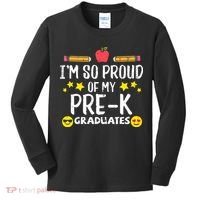 Im So Proud Of My Pre-K Graduates groovy Teacher Kids Long Sleeve Shirt thumb 0