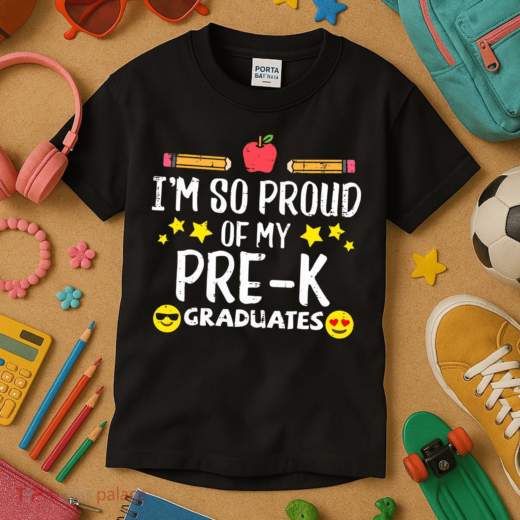 Im So Proud Of My Pre-K Graduates groovy Teacher Kids T-Shirt