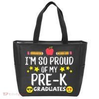 Im So Proud Of My Pre-K Graduates groovy Teacher Tote Bag thumb 0