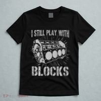 I Still Play With Blocks Funny Car Mechanic Car Engine T-Shirt thumb 5