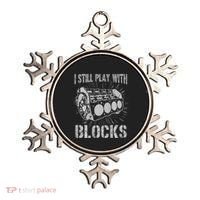 I Still Play With Blocks Funny Car Mechanic Car Engine Ornament thumb 0