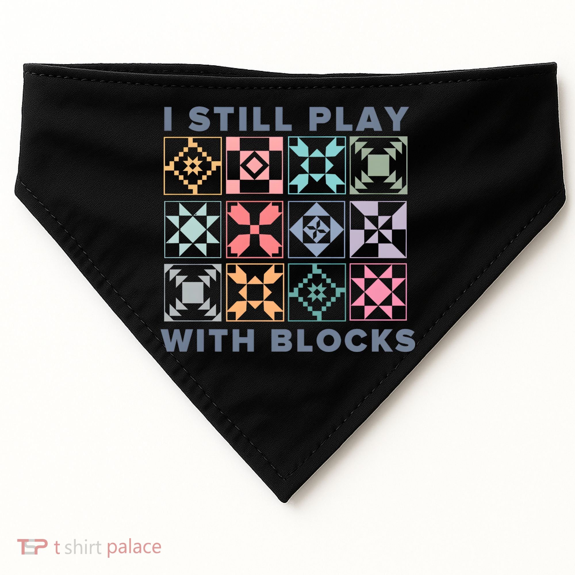 I Still Play With Blocks Quilt Blocks USA-Made Doggie Bandana