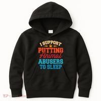 I Support Putting Animal Abusers To Sleep Kids Hoodie thumb 0