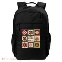 I Still Play With Blocks Quilt Funny Quilting Sewing Backpack thumb 0