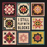 I Still Play With Blocks Quilt Funny Quilting Sewing Coaster thumb 2