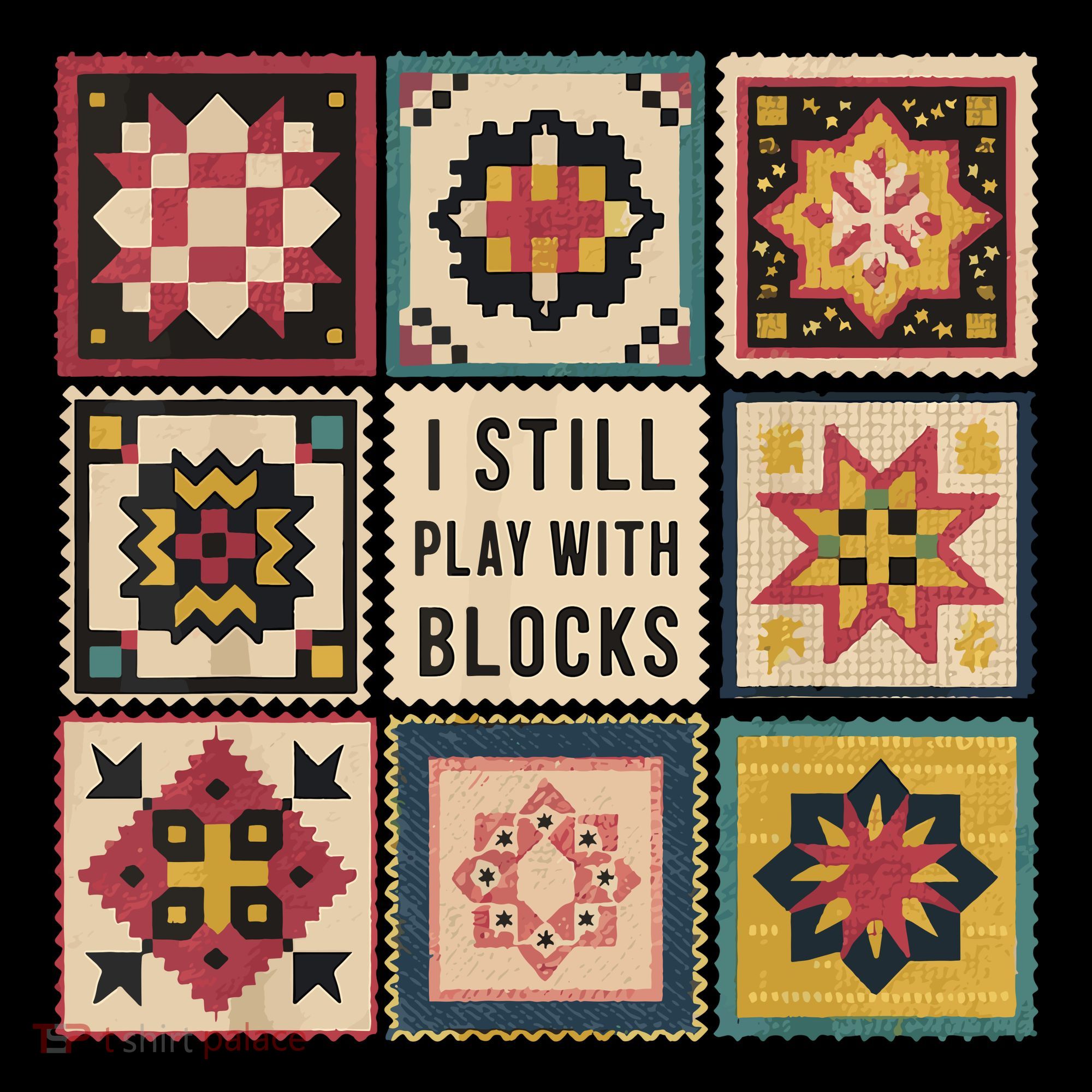 I Still Play With Blocks Quilt Funny Quilting Sewing Baby Bodysuit