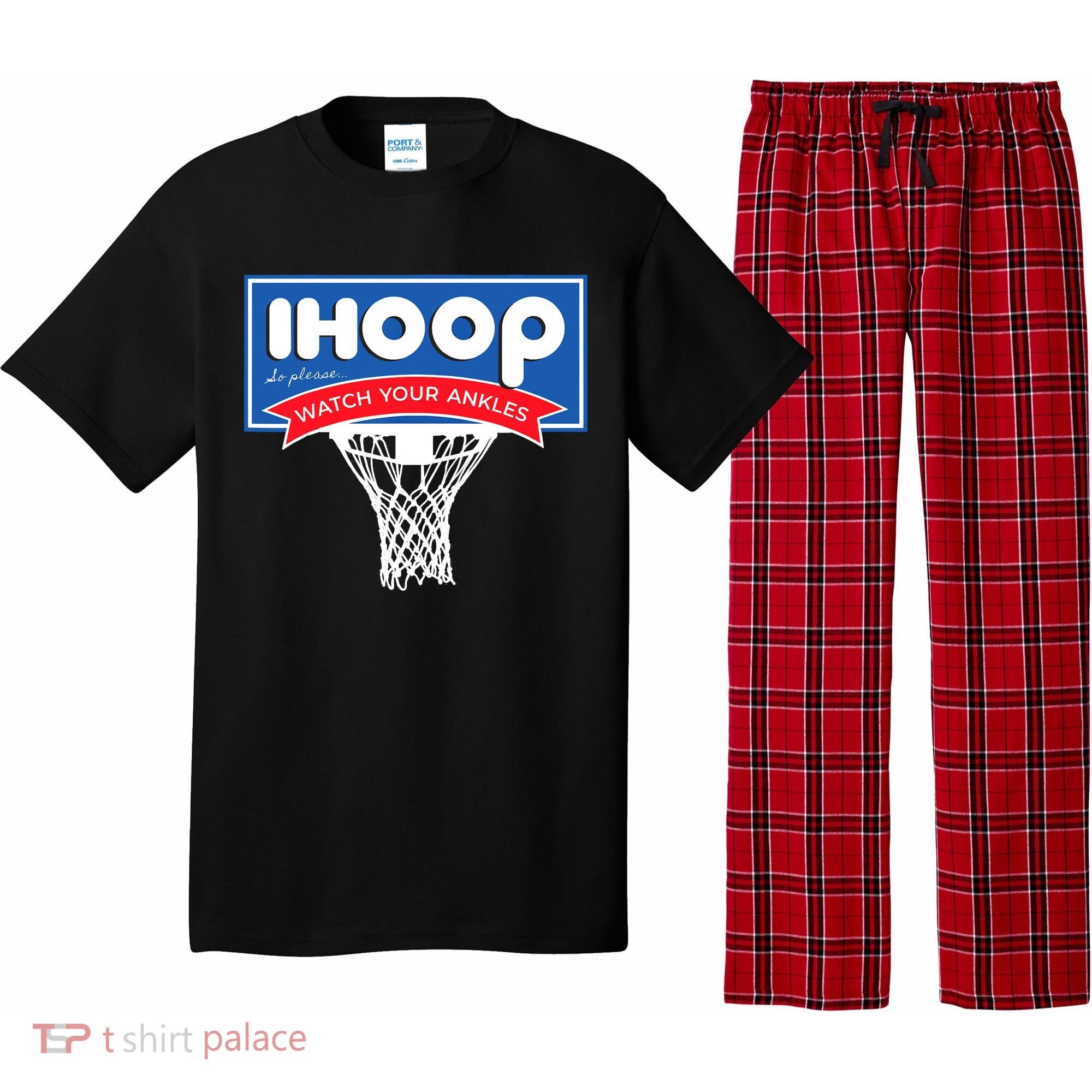 IHOOP So Please Watch Your Ankles Funny Basketball Pajama Set