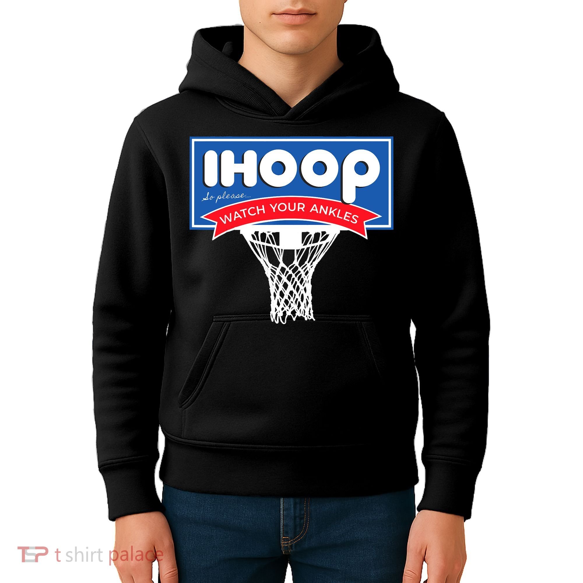 IHOOP So Please Watch Your Ankles Funny Basketball Kids Hoodie