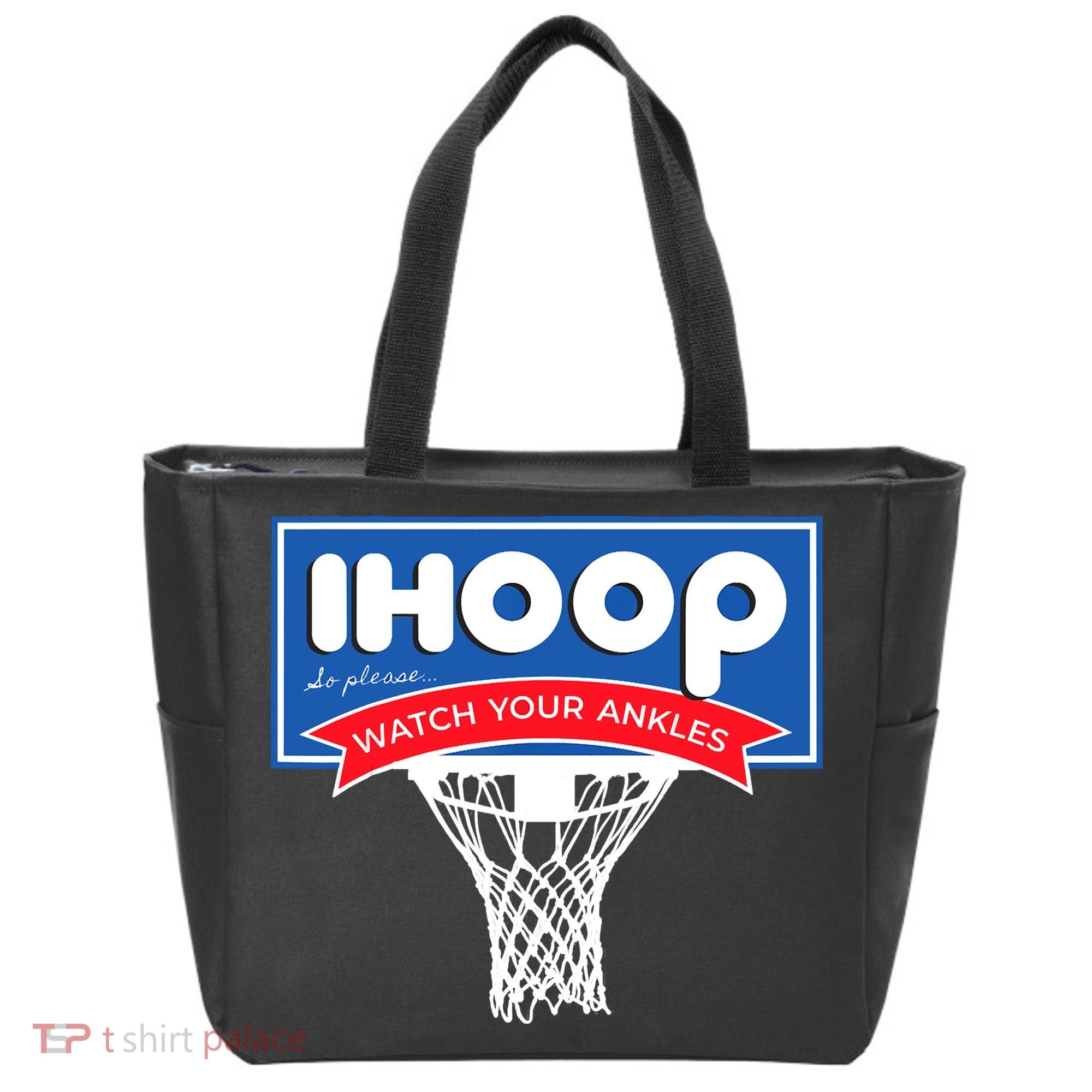 IHOOP So Please Watch Your Ankles Funny Basketball Tote Bag