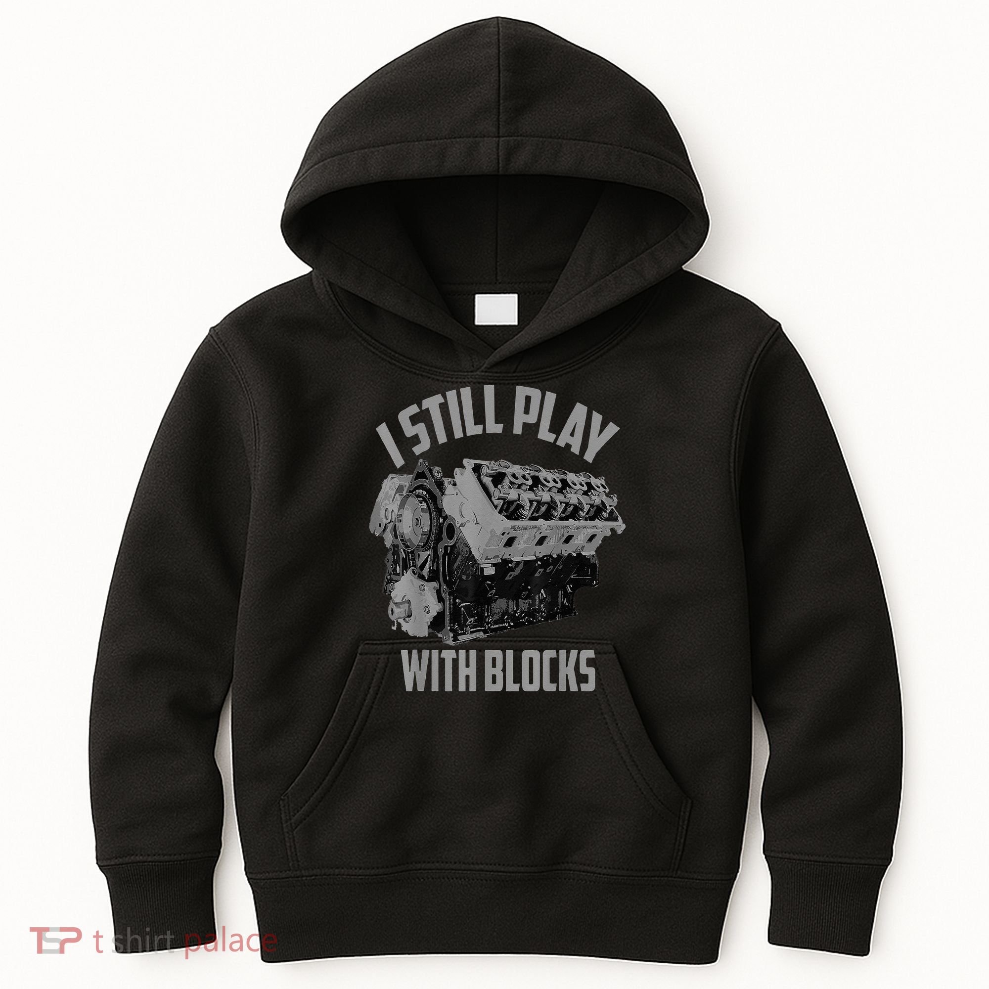 I Still Play With Blocks Racing Maintenance Man Kids Hoodie