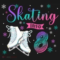 Ice Skating Rolling 8th Birthday Party Family Matching Great Gift Ornament thumb 1