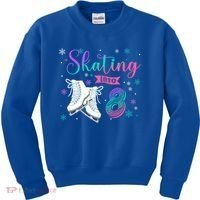 Ice Skating Rolling 8th Birthday Party Family Matching Great Gift Kids Sweatshirt thumb 0