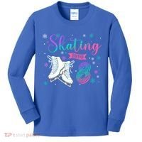 Ice Skating Rolling 8th Birthday Party Family Matching Great Gift Kids Long Sleeve Shirt thumb 0
