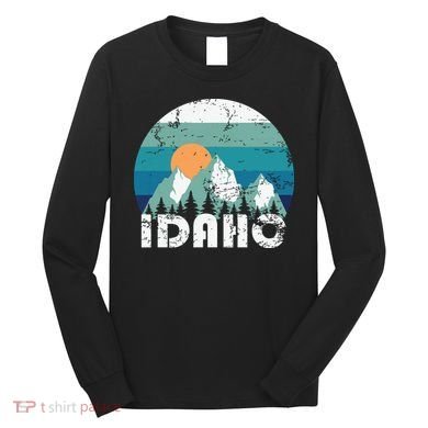 Idaho State Retro Vintage Long Sleeve Shirt